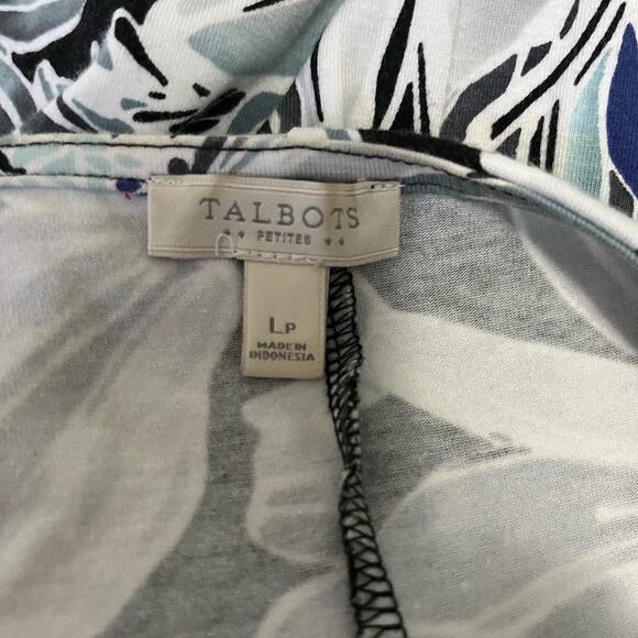 Talbots Petites Sleeveless Knit Maxi Dress LP Floral Tropical Summer Preppy - Picture 4 of 4